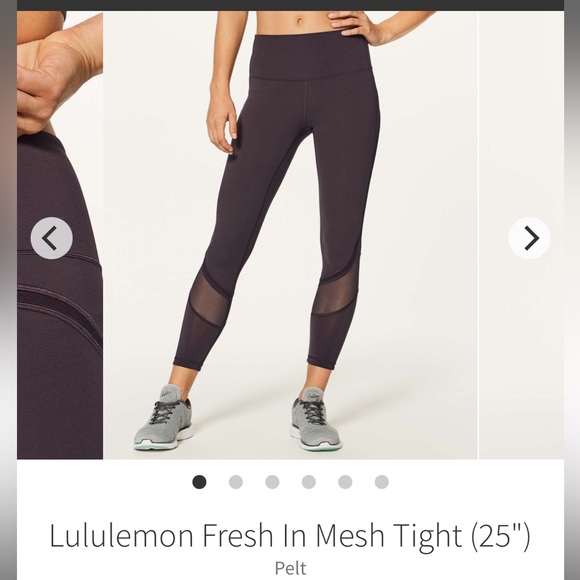 Lululemon maroon leggings with mesh - Picture 4 of 4